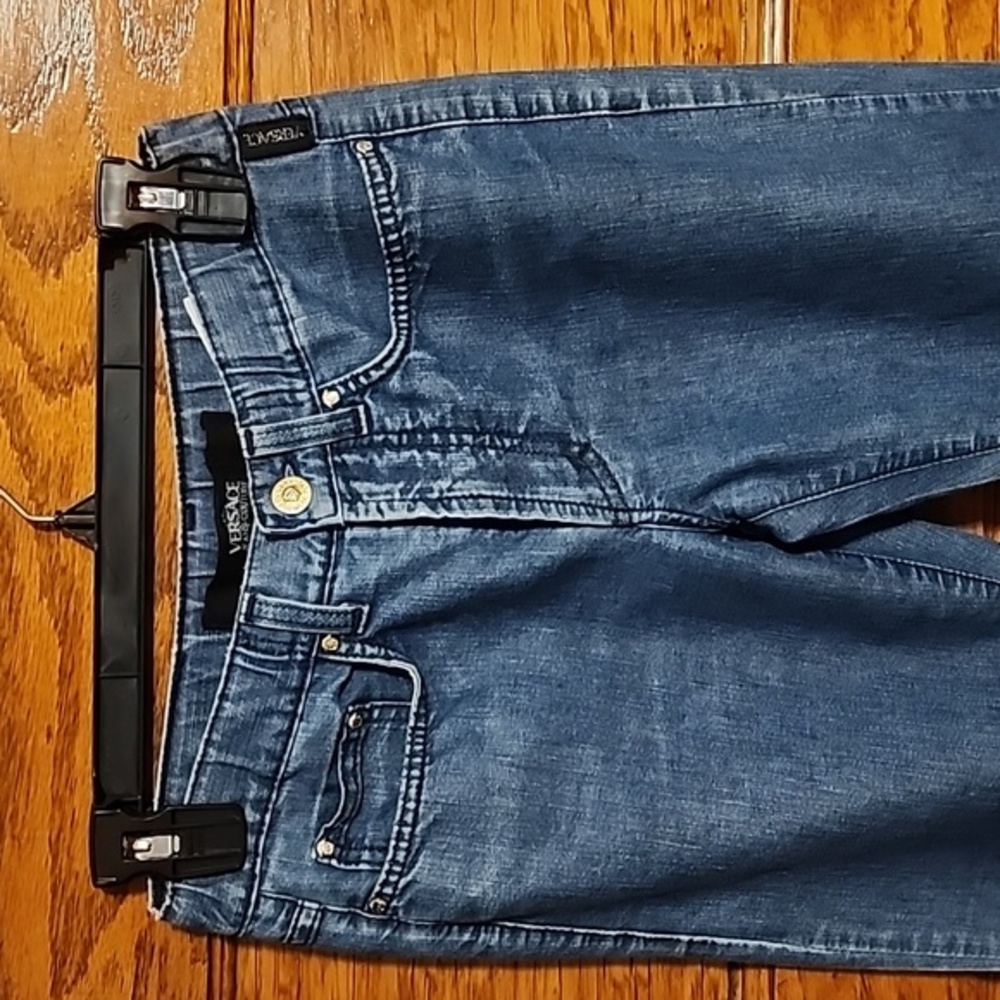 Versace Blue Straight Leg Jeans - Picture 2 of 15